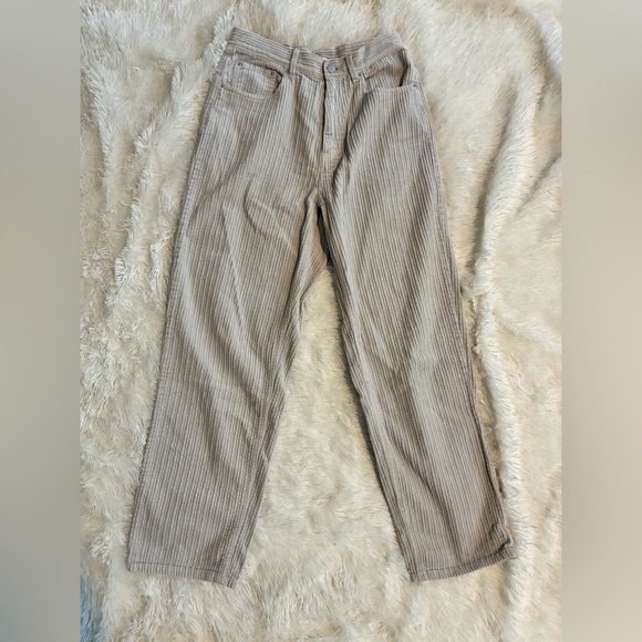 BDG Denim - BDG Beige Corduroy Straight Leg High Rise Pants Size 29 Urban Outfitters